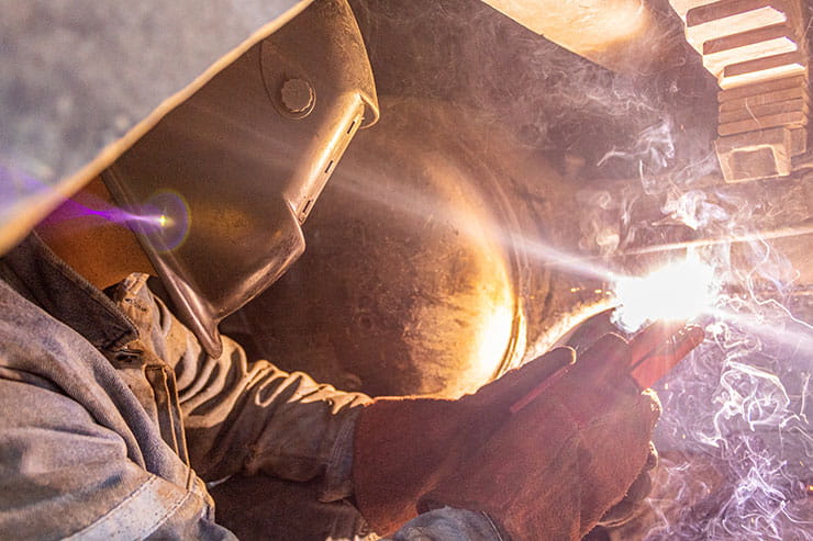 Welder working